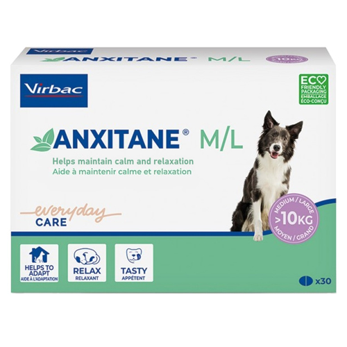Virbac Anxitane M-l Tabletas Antiestrés Perros 10kg | Envío gratis
