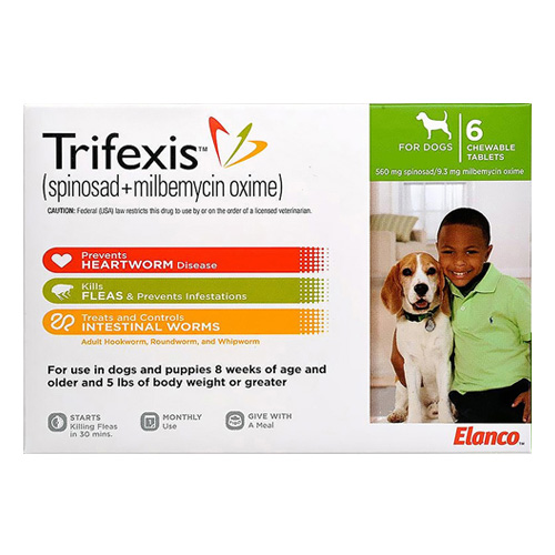 Buy Trifexis Chewable Tablets for Medium Dogs 20.1 40lbs (Green) at