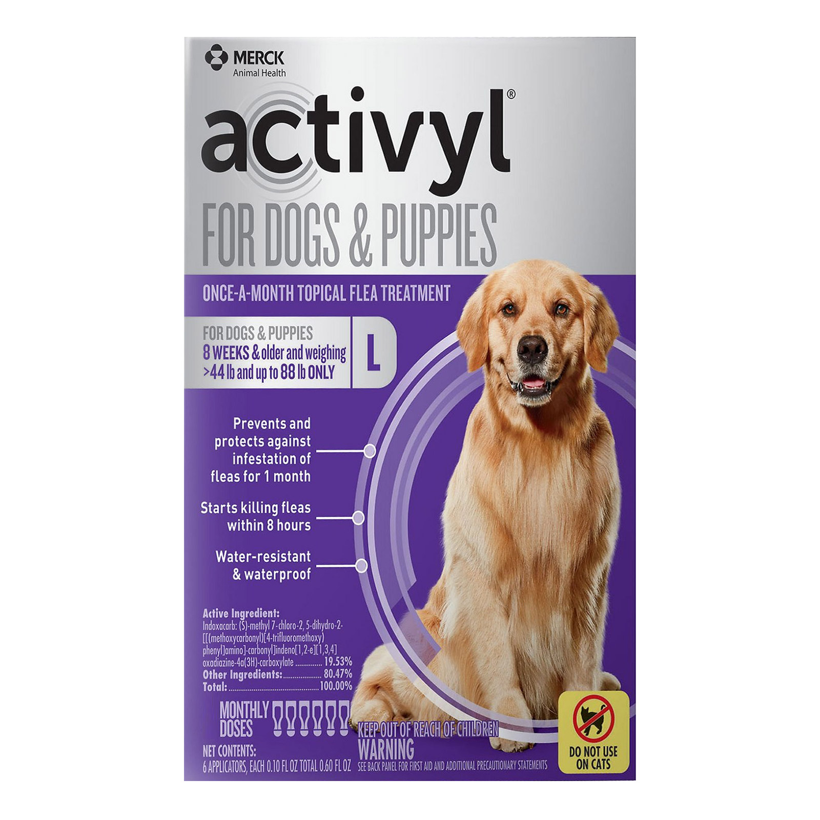 Activyl For Large Dogs 44 – 88 Lbs Purple 4 Pack