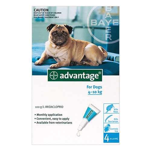 Advantage Medium Dogs 11-20lbs (aqua) 6 + 2 Free