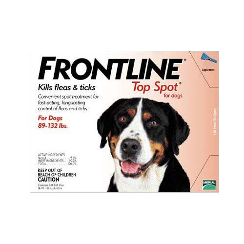 Frontline Top Spot Extra Large Dogs 89-132lbs (red) 4 + 4 Free