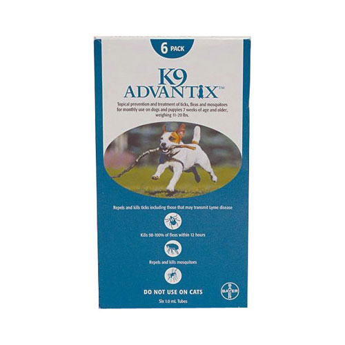 K9 Advantix Medium Dogs 11-20 Lbs (aqua) 12 + 4 Free