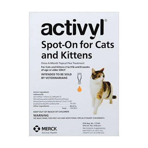 Activyl Flea Control Spot-on For Small Cats 2-9 Lbs Orange 4 Pack