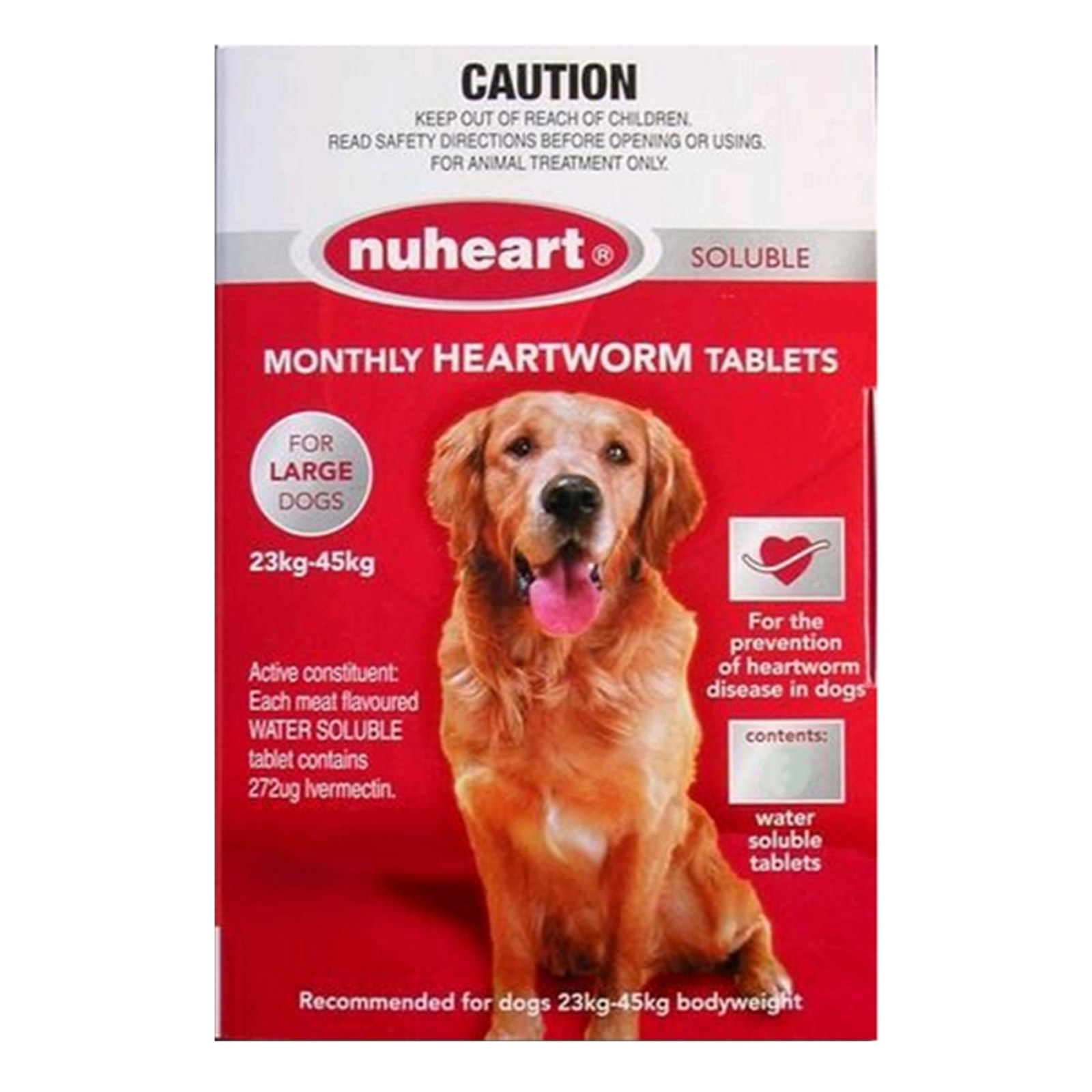 Heartgard Plus Generic Nuheart For Large Dogs 51-100lbs (red) 6 Tablet