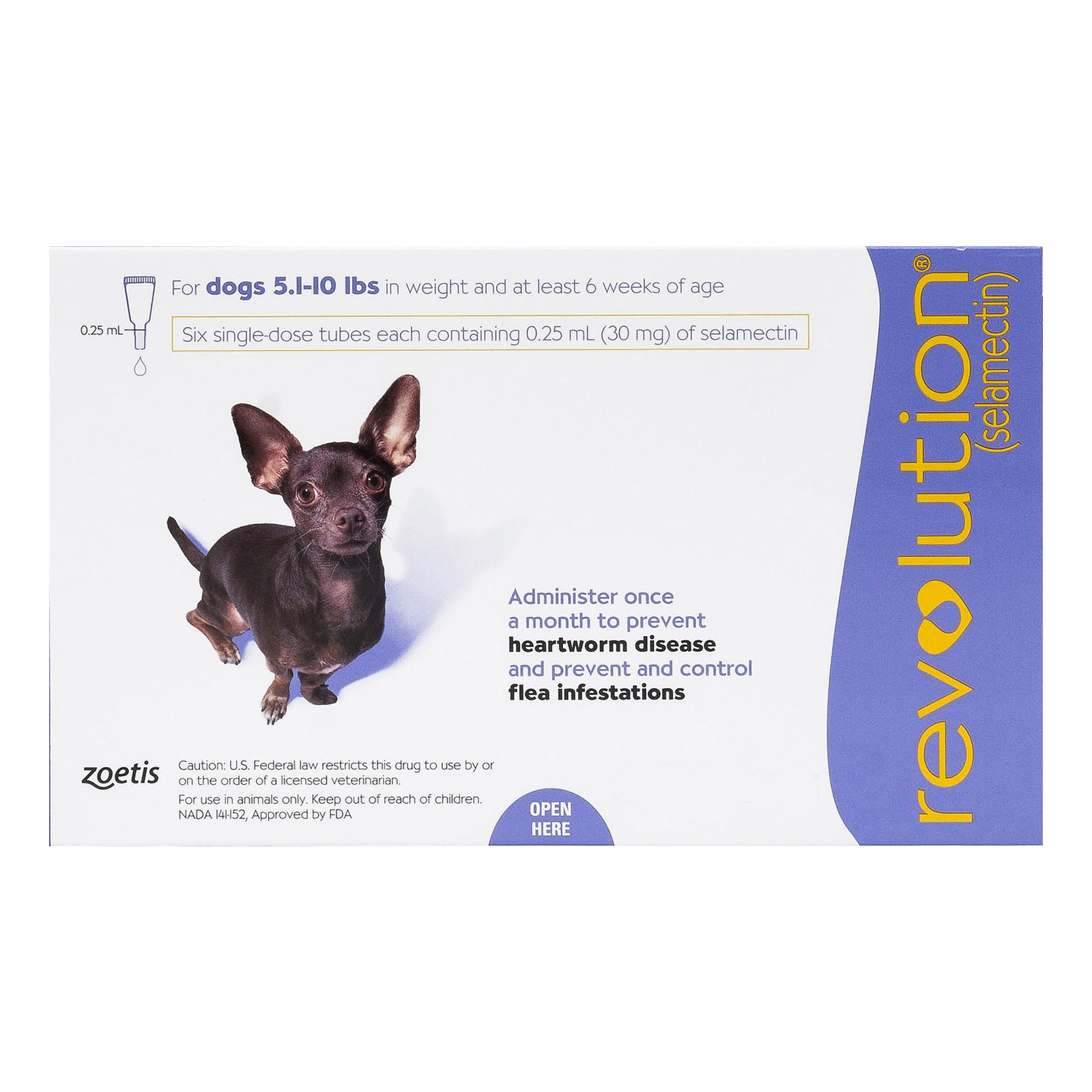 Revolution For Very Small Dogs 5.1-10 Lbs (purple) 12 Doses